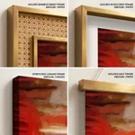 Red white abstract view painting