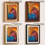 Colorful high rising wave painting