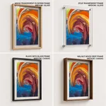 Colorful high rising wave painting