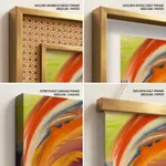 Colorful high rising wave painting