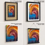 Colorful high rising wave painting