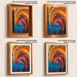 Colorful high rising wave painting
