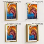 Colorful high rising wave painting