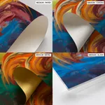 Colorful high rising wave painting