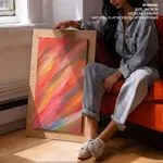 Abstract spread out brushstroke painting