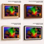 Multicolor abstract brushstroke mashup