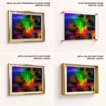 Multicolor abstract brushstroke mashup