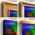 Multicolor abstract brushstroke mashup