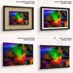 Multicolor abstract brushstroke mashup