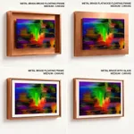 Multicolor abstract brushstroke mashup
