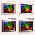 Multicolor abstract brushstroke mashup