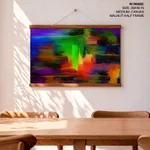 Multicolor abstract brushstroke mashup