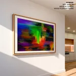 Multicolor abstract brushstroke mashup