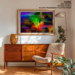 Multicolor abstract brushstroke mashup