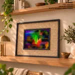 Multicolor abstract brushstroke mashup