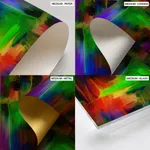 Multicolor abstract brushstroke mashup