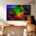 Multicolor abstract brushstroke mashup