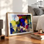 Multicolor alienation brushstroke abstract