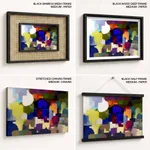 Multicolor alienation brushstroke abstract