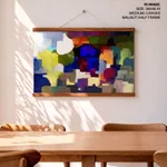 Multicolor alienation brushstroke abstract