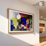 Multicolor alienation brushstroke abstract