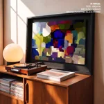 Multicolor alienation brushstroke abstract