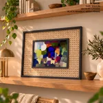 Multicolor alienation brushstroke abstract