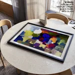 Multicolor alienation brushstroke abstract