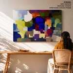 Multicolor alienation brushstroke abstract