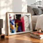 Multicolor grunge figures abstract
