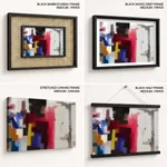 Multicolor grunge figures abstract