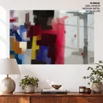 Multicolor grunge figures abstract