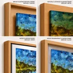 The green bank and the blues brushstroke abstract