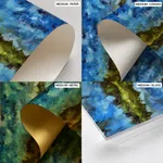 The green bank and the blues brushstroke abstract