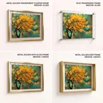 Pulp and yellow nebula abstract landscape