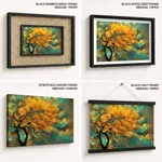 Pulp and yellow nebula abstract landscape