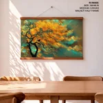 Pulp and yellow nebula abstract landscape
