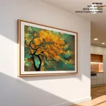 Pulp and yellow nebula abstract landscape