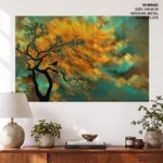 Pulp and yellow nebula abstract landscape