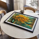 Pulp and yellow nebula abstract landscape