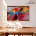 Abstract splurge painting