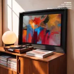 Abstract splurge painting