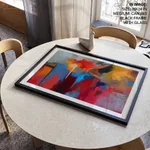 Abstract splurge painting
