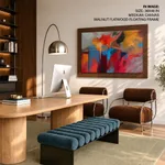 Abstract splurge painting
