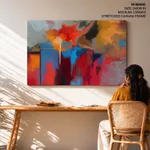 Abstract splurge painting