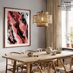 Abstract pink mollified painting