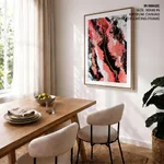 Abstract pink mollified painting