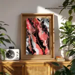 Abstract pink mollified painting