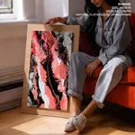 Abstract pink mollified painting