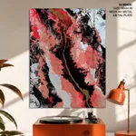 Abstract pink mollified painting